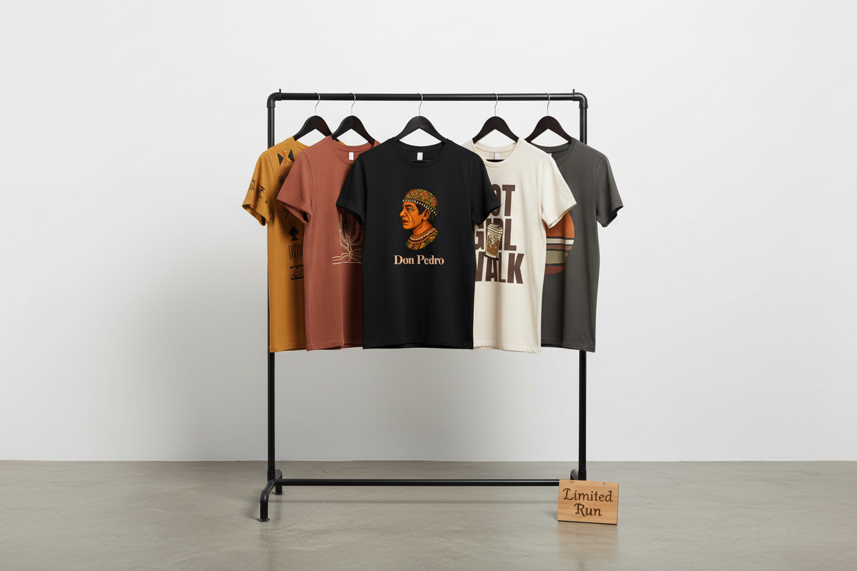 Tees on rack